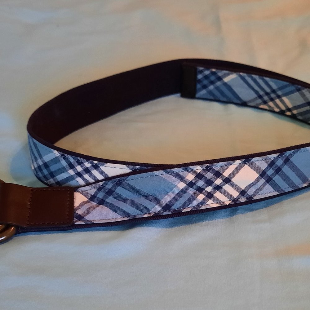 Land's End Plaid Belt